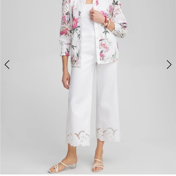 Chico's cotton Sateen crop pants - Picture 1 of 7